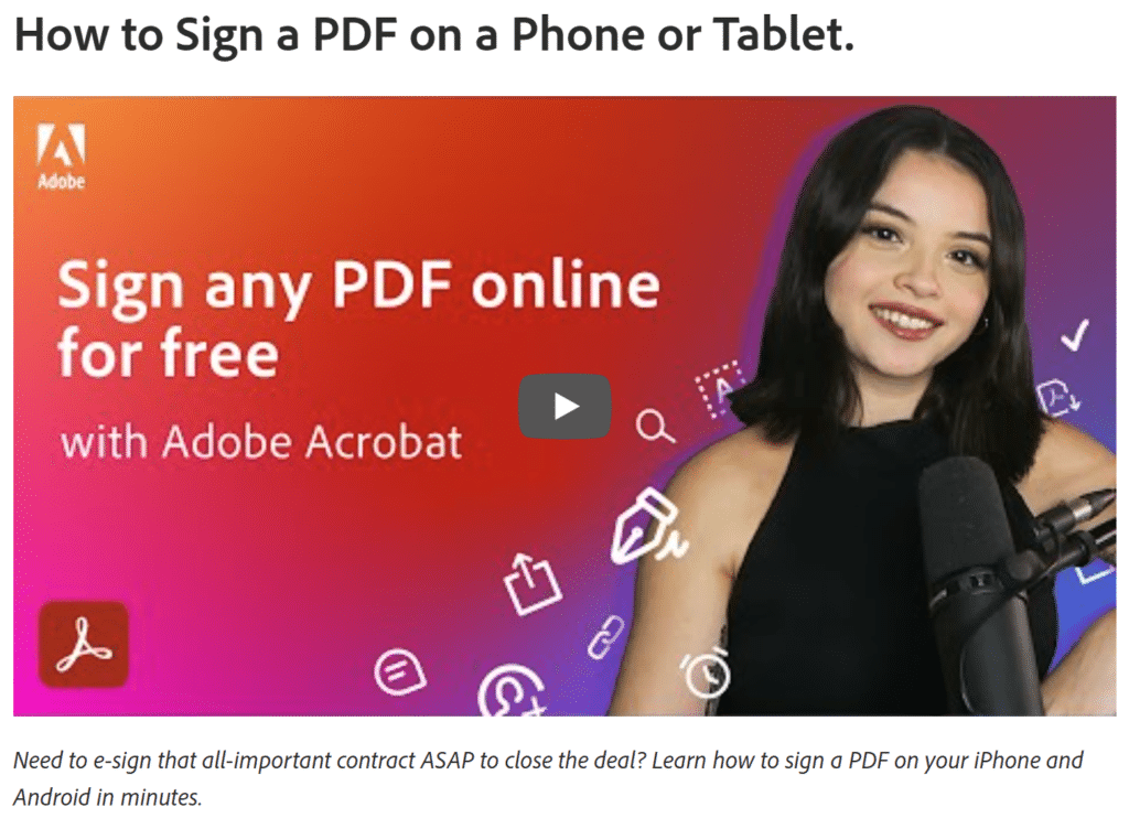 How to Sign a PDF on a Phone or Tablet