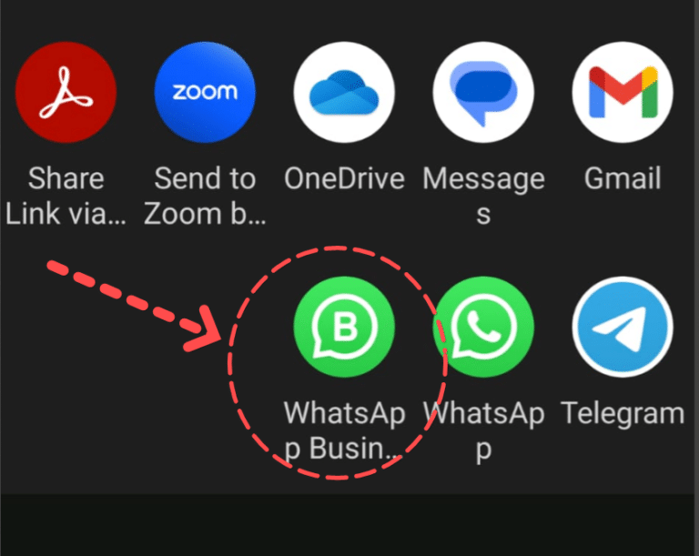 שיתוף באמצעות WhatsApp